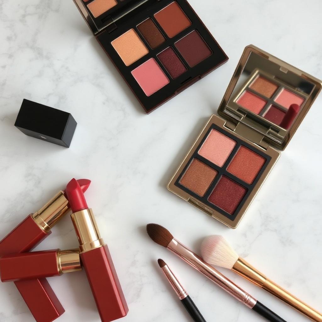 Cosmetics category — wholesale flatlay